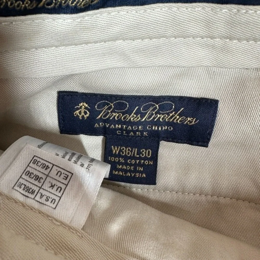 Brooks Brothers Advantage Chino Clark Pants Mens‎ Size 36X30 Brown